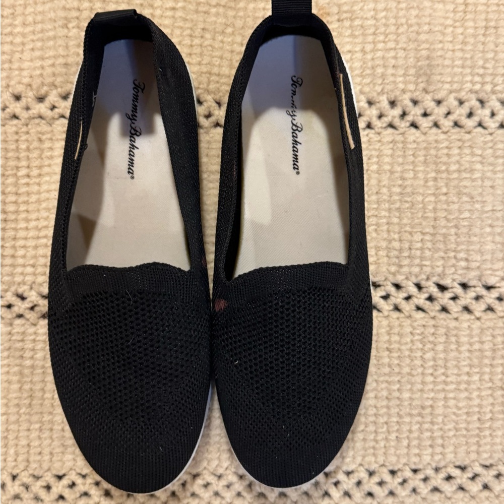 Tommy Bahama Black Knit Women's Loafers